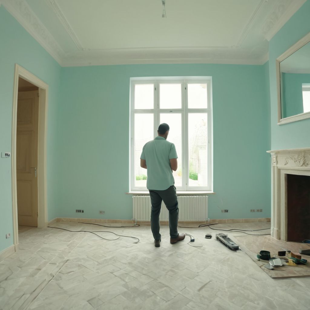 Person cleaning home